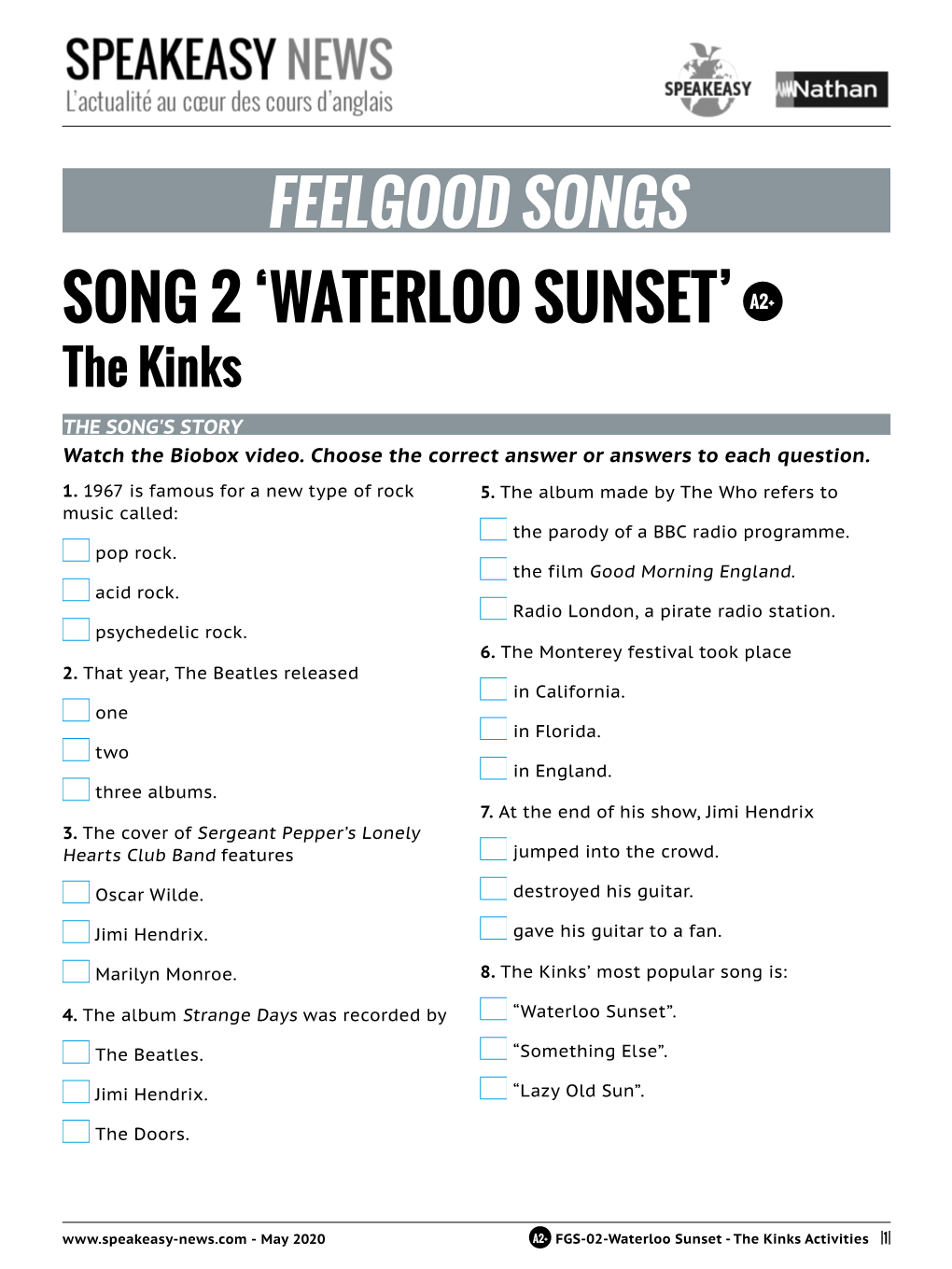 WATERLOO SUNSET’ A2+ the Kinks the SONG's STORY Watch the Biobox Video