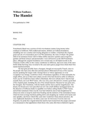 William Faulkner, the Hamlet