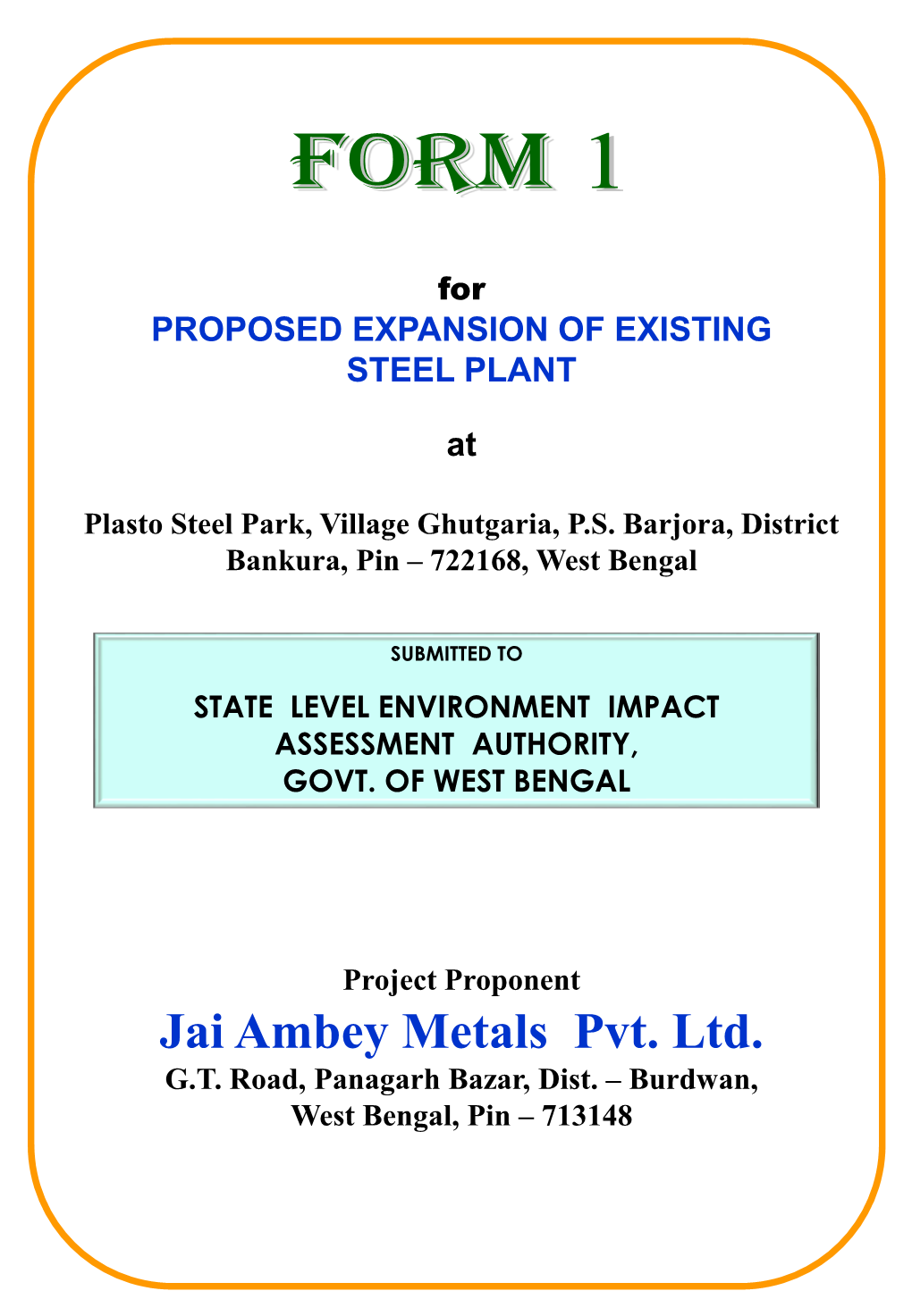 Jai Ambey Metals Pvt. Ltd. G.T