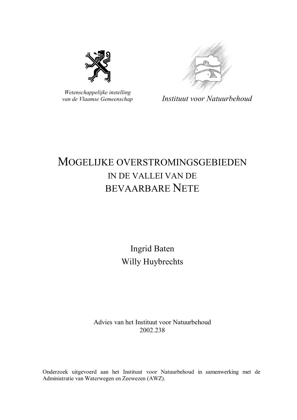 Mogelijke Overstromingsgebieden in De Vallei Van De Bevaarbare Nete