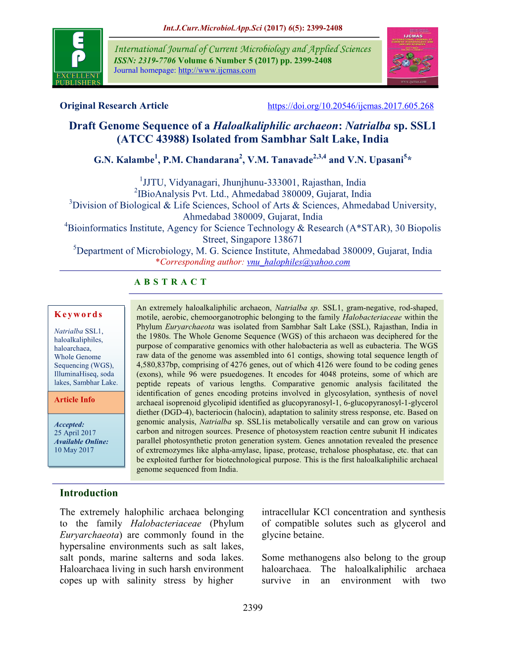 Draft Genome Sequence of a Haloalkaliphilic Archaeon: Natrialba Sp