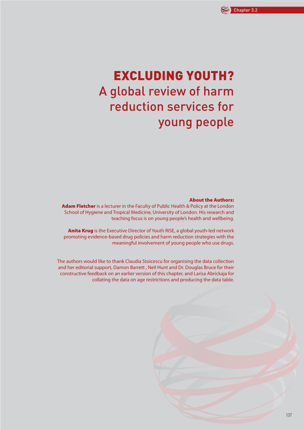 Excluding Youth? a Global Review of Harm Reduction Services for Young People