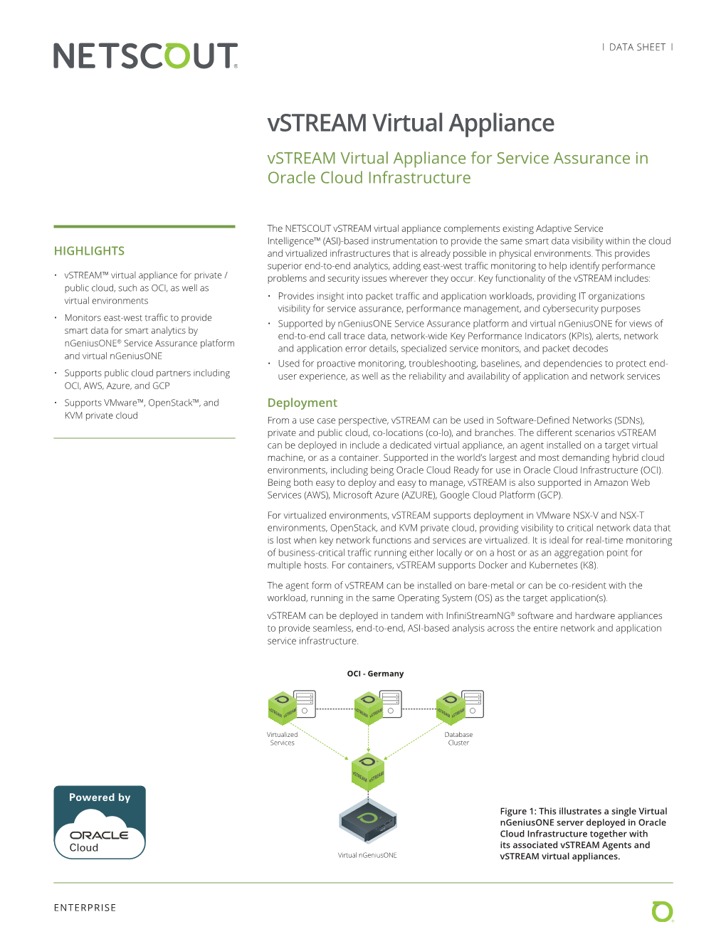 Data Sheet Vstream Virtual Appliance for Service