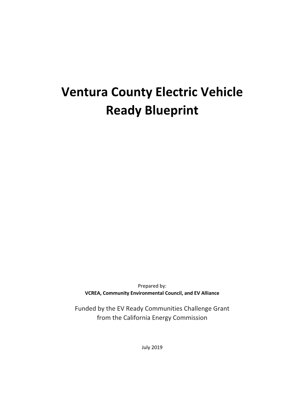 Ventura County Electric Vehicle Ready Blueprint