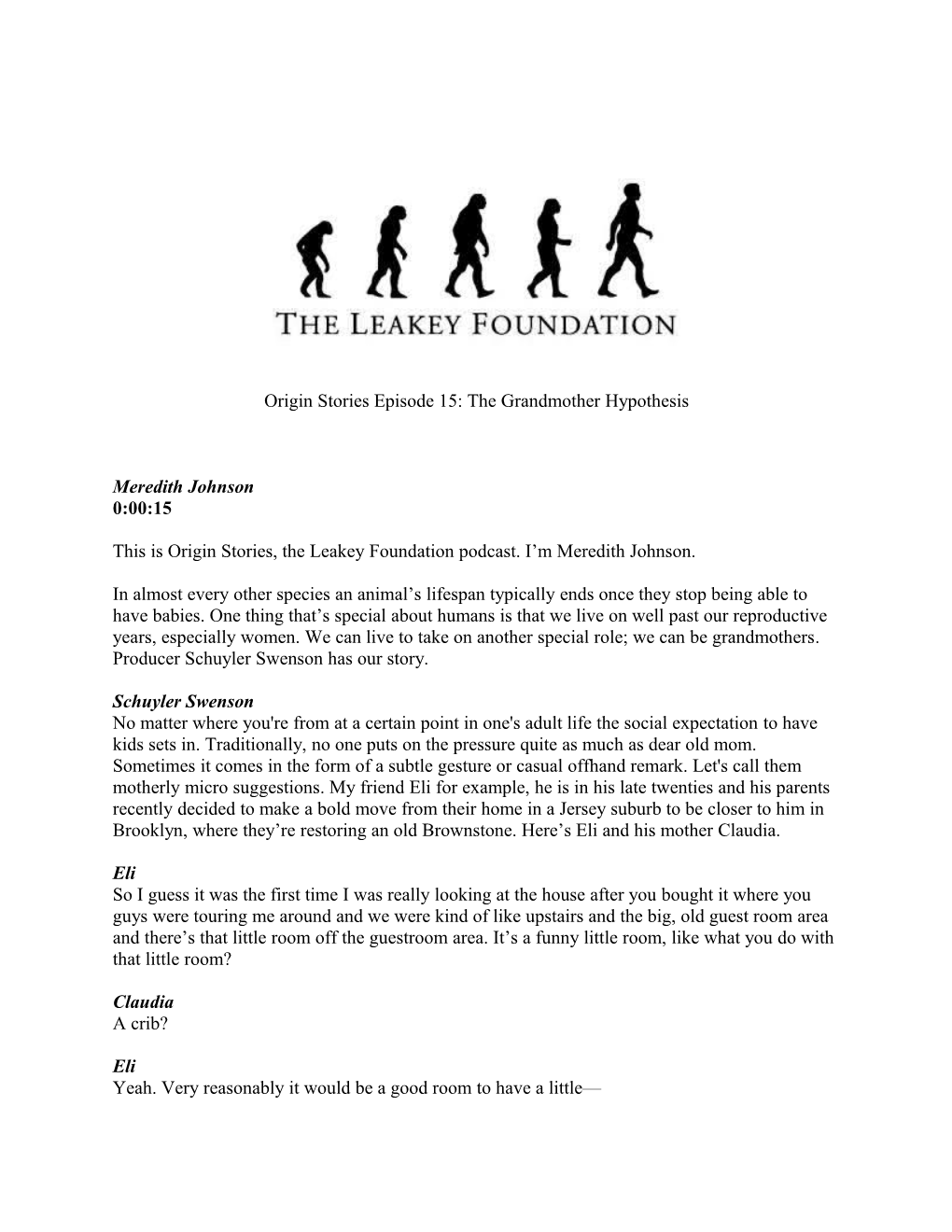 The Leakey Foundation Podcast