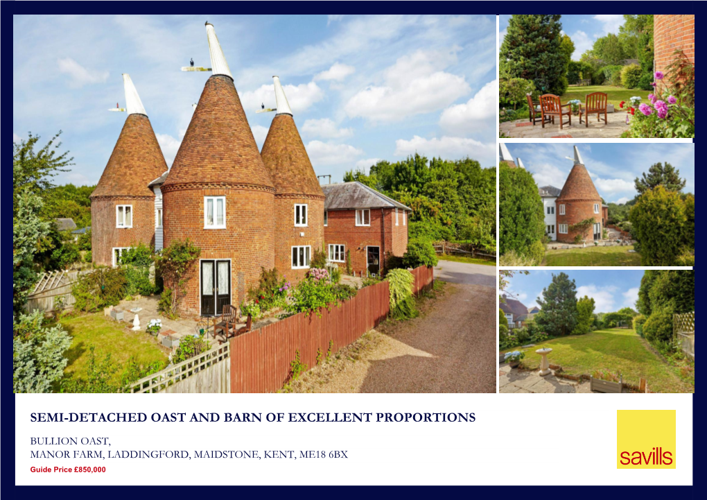 Semi-Detached Oast and Barn of Excellent Proportions