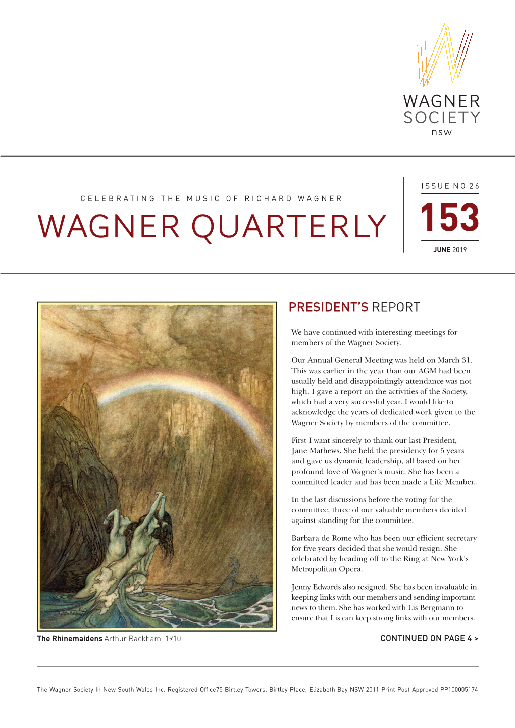 Wagner Quarterly 153, June 2019