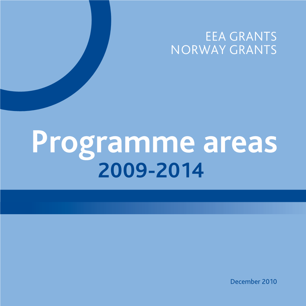 Programme Areas 2009-2014