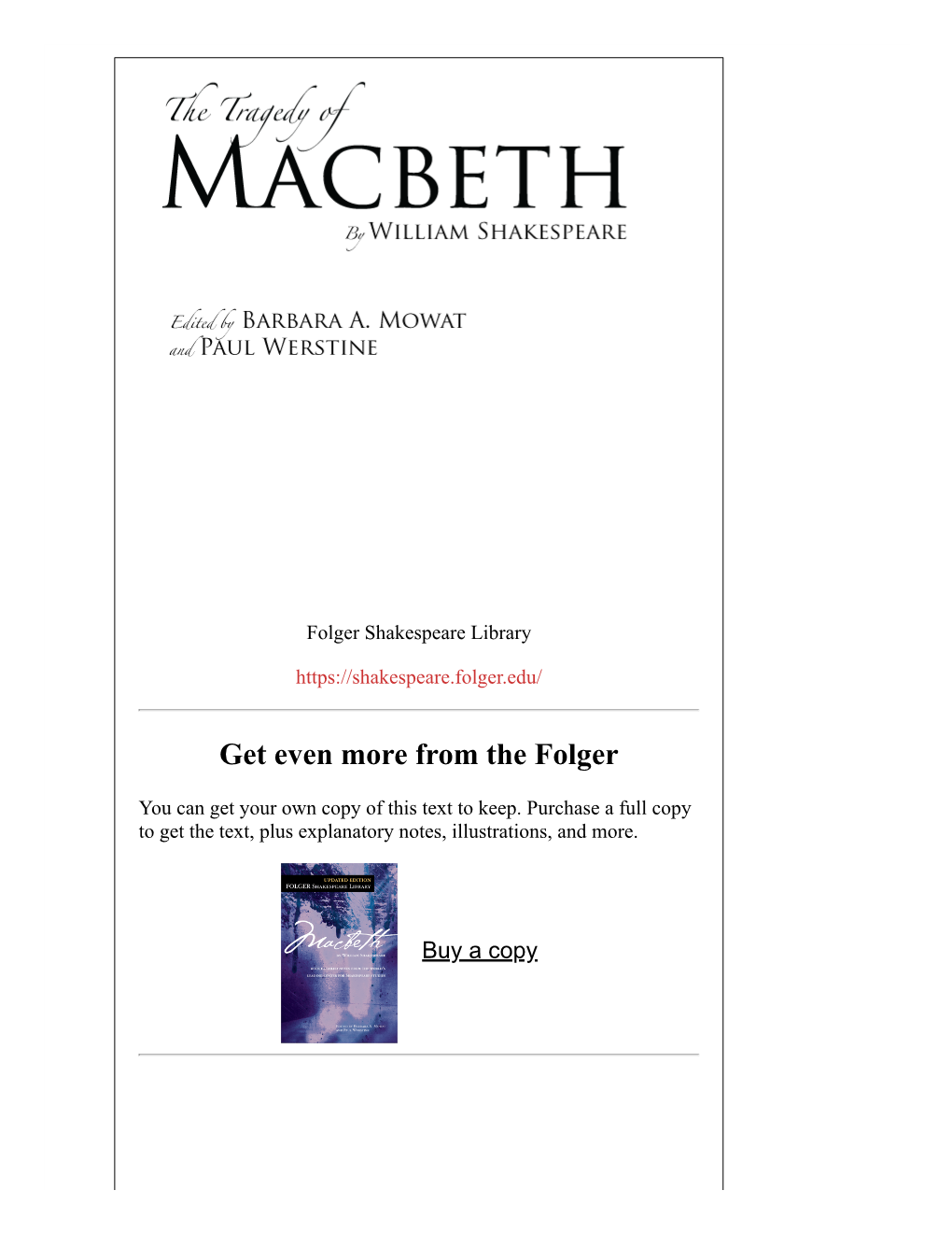 Macbeth, Set Primarily in Scotland, Mixes Witchcraft, Prophecy, and Murder