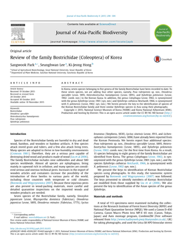 Review of the Family Bostrichidae (Coleoptera) of Korea