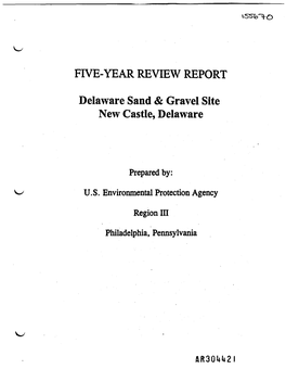 FIVE-YEAR REVIEW REPORT Delaware Sand & Gravel Site New