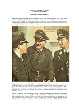 The Strange Case of Adolf Galland’S Diamonds