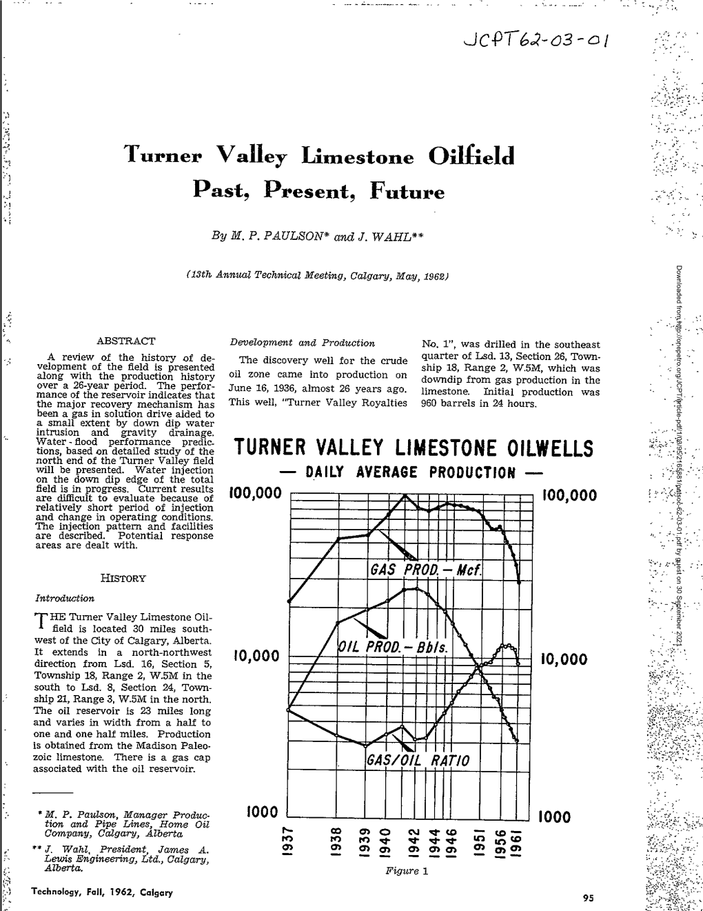 "Turner Valley Limestone Oilfield Past, Present