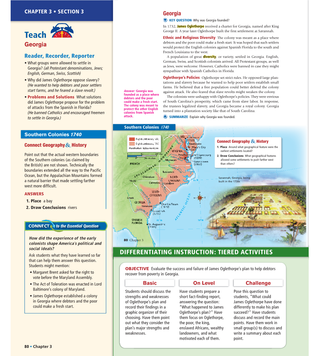 DIFFERENTIATING INSTRUCTION: TIERED ACTIVITIES Georgia