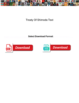Treaty of Shimoda Text