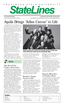 Julius Caesar’ to Life Aquila Theatre Co