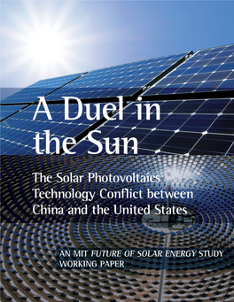 The Solar Photovoltaics Technology Conflict Between China and the United States