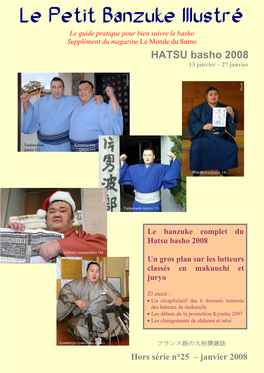 Le Petit Banzuke Illustré Le Guide Pratique Pour Bien Suivre Le Basho Supplément Du Magazine Le Monde Du Sumo