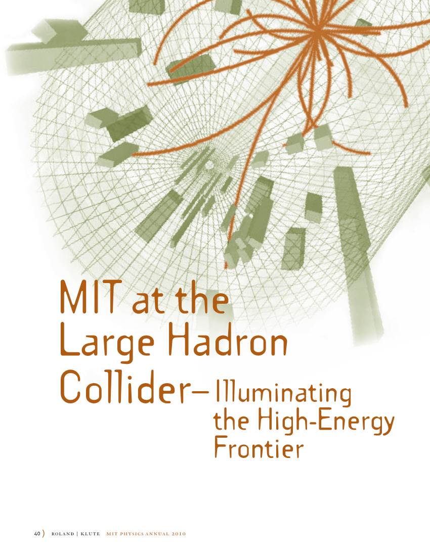 MIT at the Large Hadron Collider—Illuminating the High-Energy Frontier