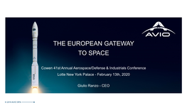 The European Gateway to Space