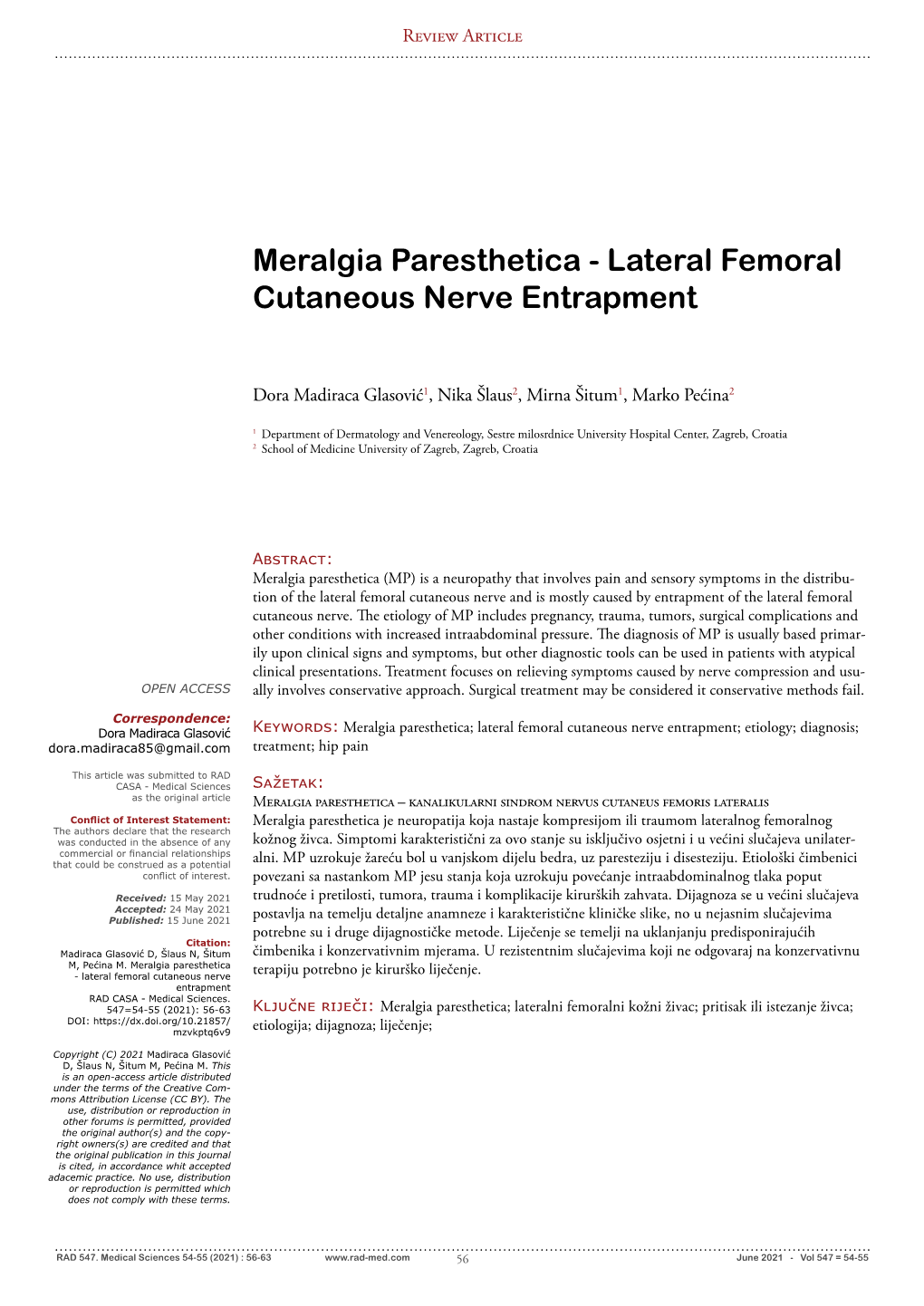 Meralgia Paresthetica Lateral Femoral Cutaneous Nerve Entrapment