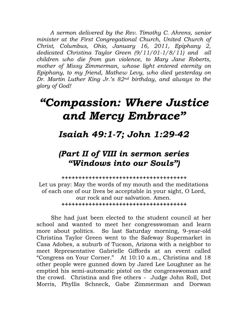 “Compassion: Where Justice and Mercy Embrace”