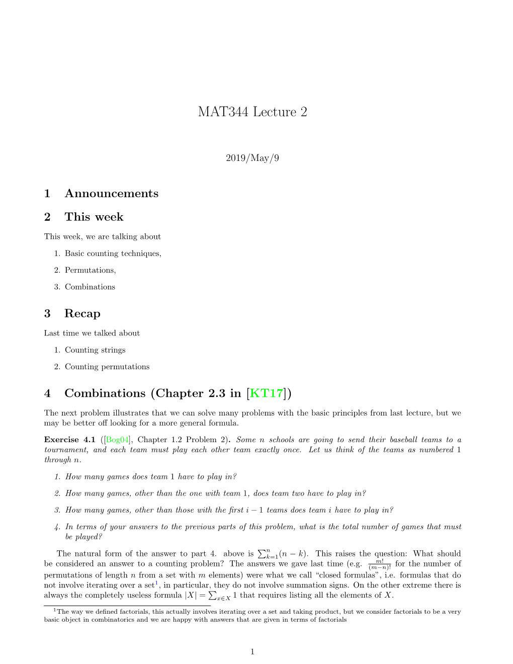 MAT344 Lecture 2