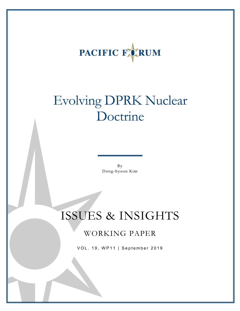 Evolving DPRK Nuclear Doctrine