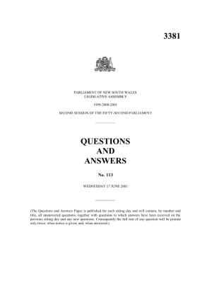 3381 Questions and Answers
