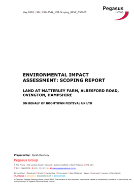 Environmental Impact Assessment: Scoping Report