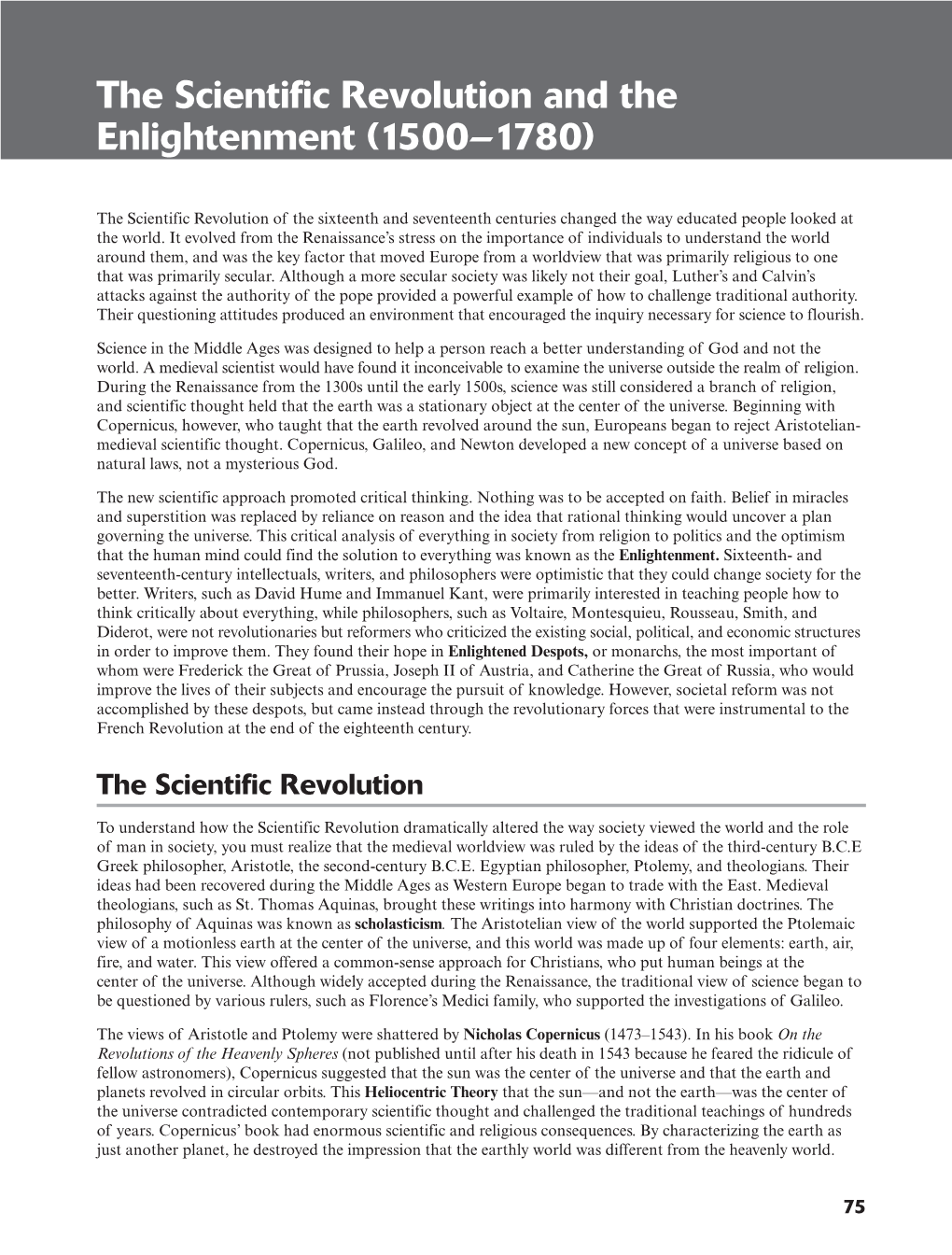 The Scientific Revolution and the Enlightenment (1500–1780)