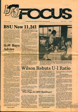 BSU Now 11,241 Wilson Rebuts U-1 Ratio