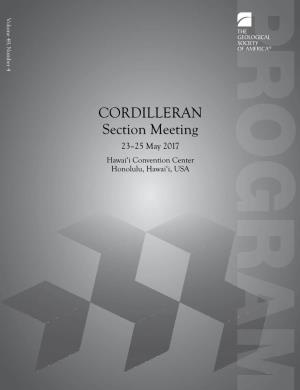 Cordilleran Section Meeting for the First Time in (HNL)