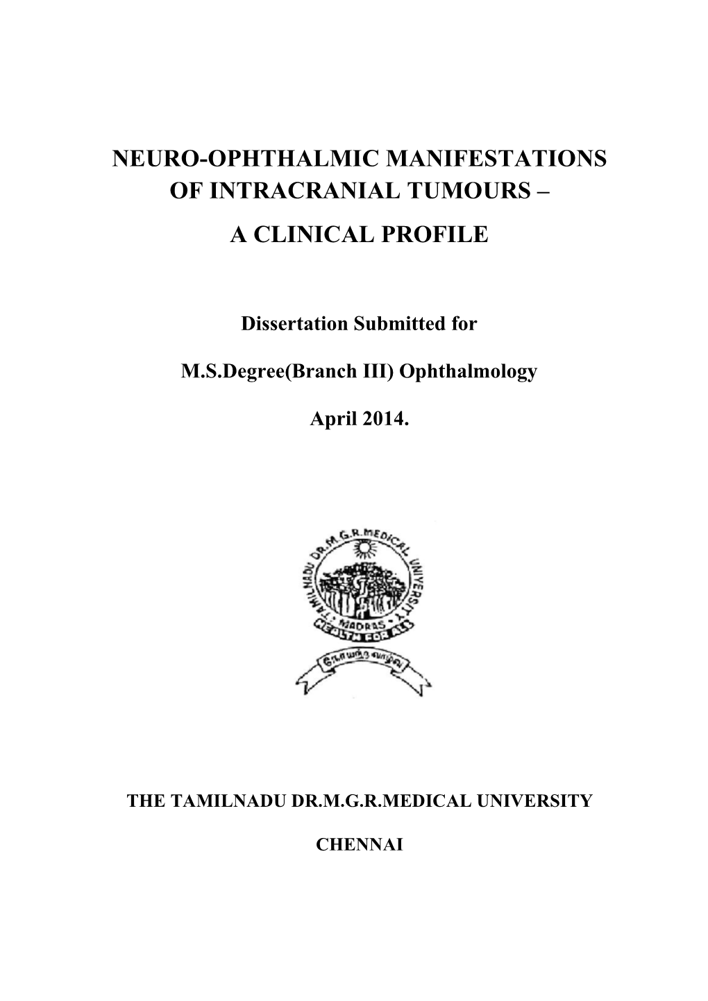 Chiasmal Syndrome 4