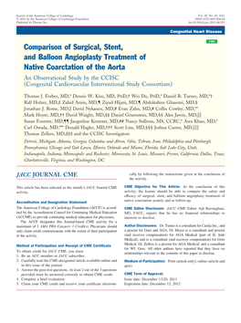 Comparison of Surgical, Stent, and Balloon Angioplasty Treatment Of