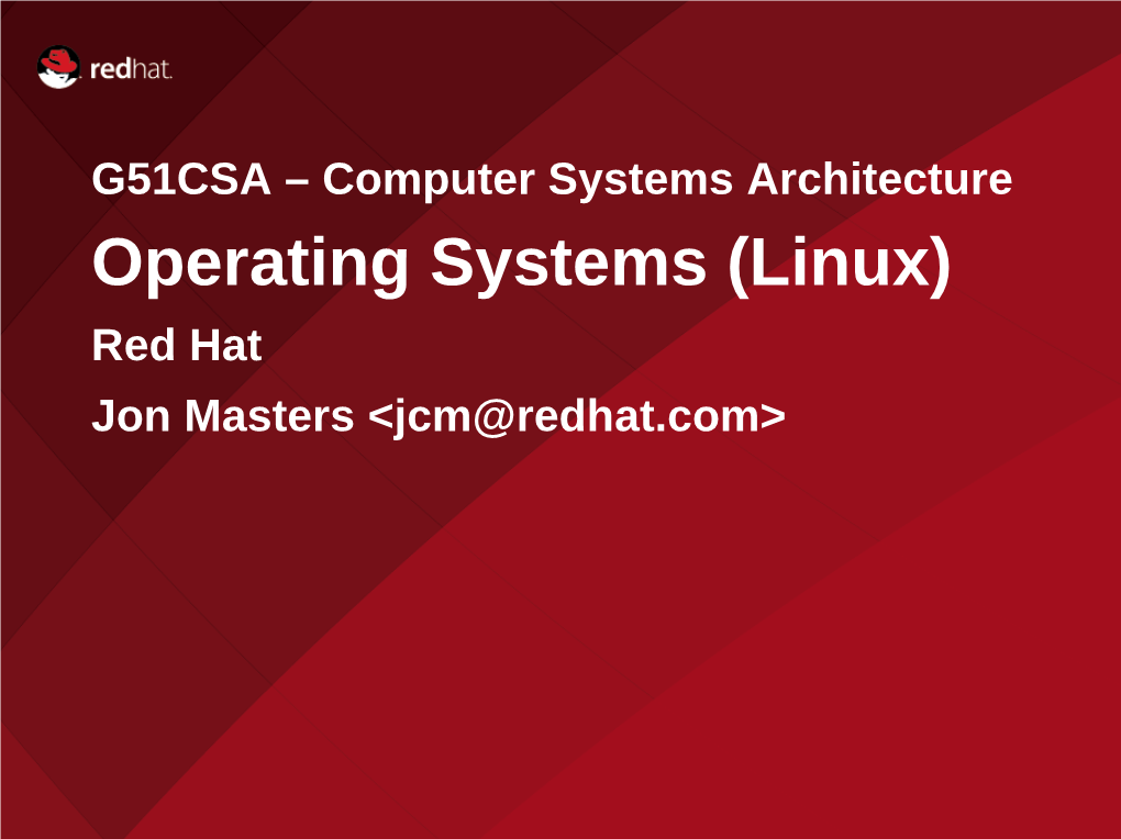Operating Systems (Linux)