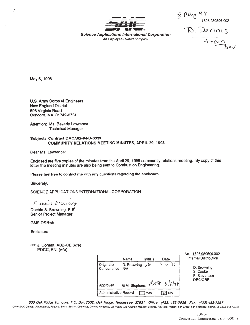 PDCC BN1 W/E 200-1E Combustion Engineering 08