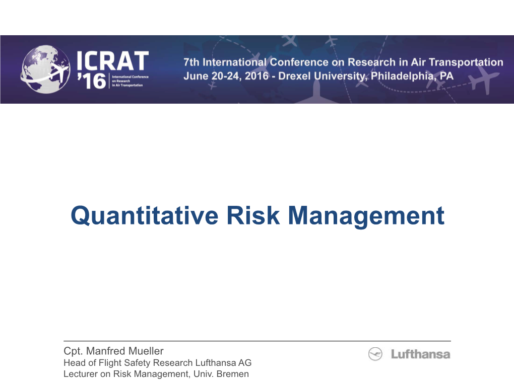 Quantitative Risk Management