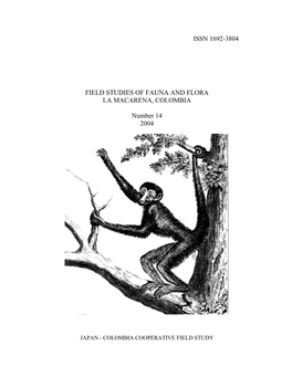Issn 1692-3804 Field Studies of Fauna and Flora La