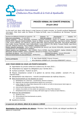 Syndicat Intercommunal D'adduction D'eau Potable De La Forêt De Rambouillet