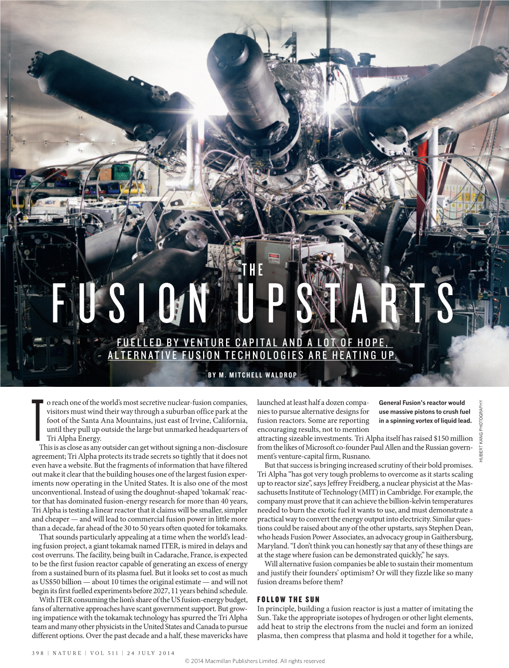 Fuelled by Venture Capital and a Lot of Hope, Alternative Fusion Technologies Are Heating Up