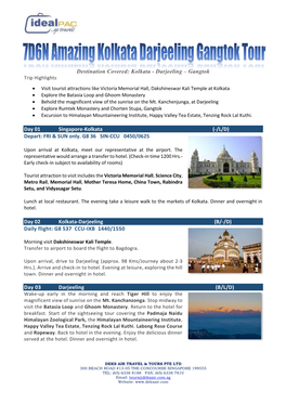 Kolkata - Darjeeling – Gangtok Trip Highlights