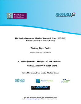 The Socio-Economic Marine Research Unit (SEMRU) National University of Ireland, Galway