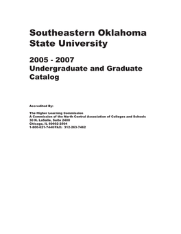 2005-2007 Undergraduate & Graduate Academic Catalog