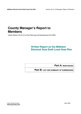 Midleton Electoral Area Managers Report- April 2005.Pdf