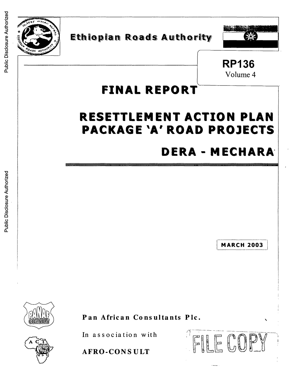 Final Report Resettlement Action Plan Package