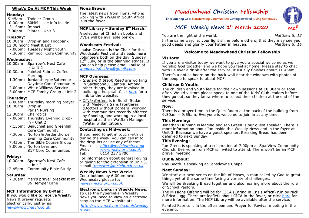 Meadowhead Christian Fellowship