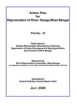 Action Plan for Rejuvenation of River Ganga,West Bengal JULY, 2020