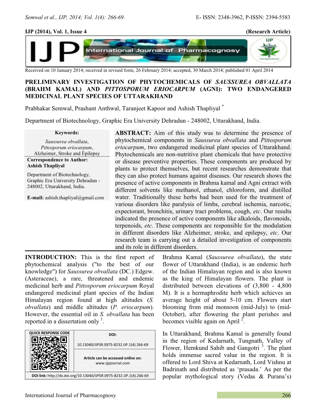 IJPSR (2009), Issue 1