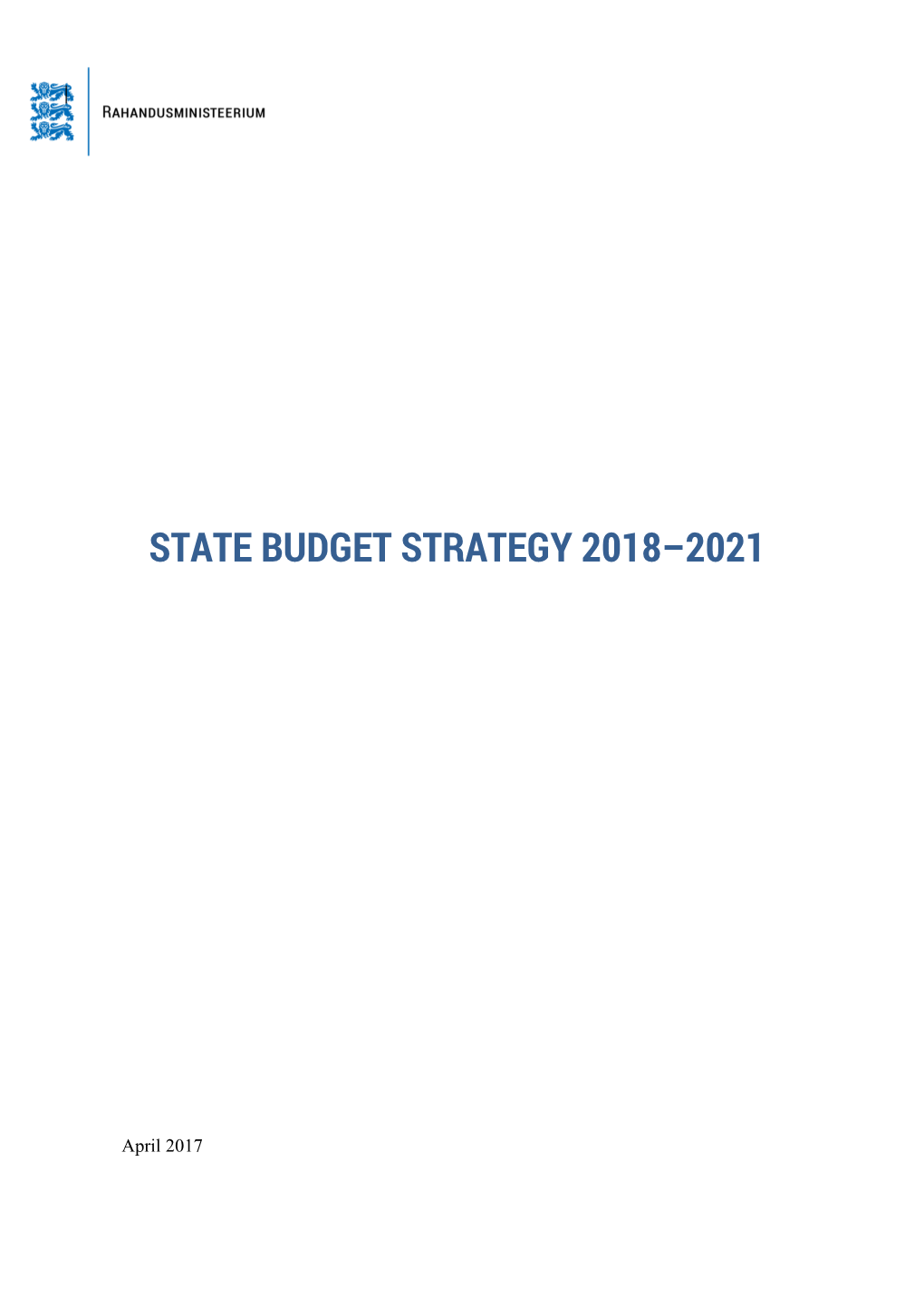 State Budget Strategy 2018–2021